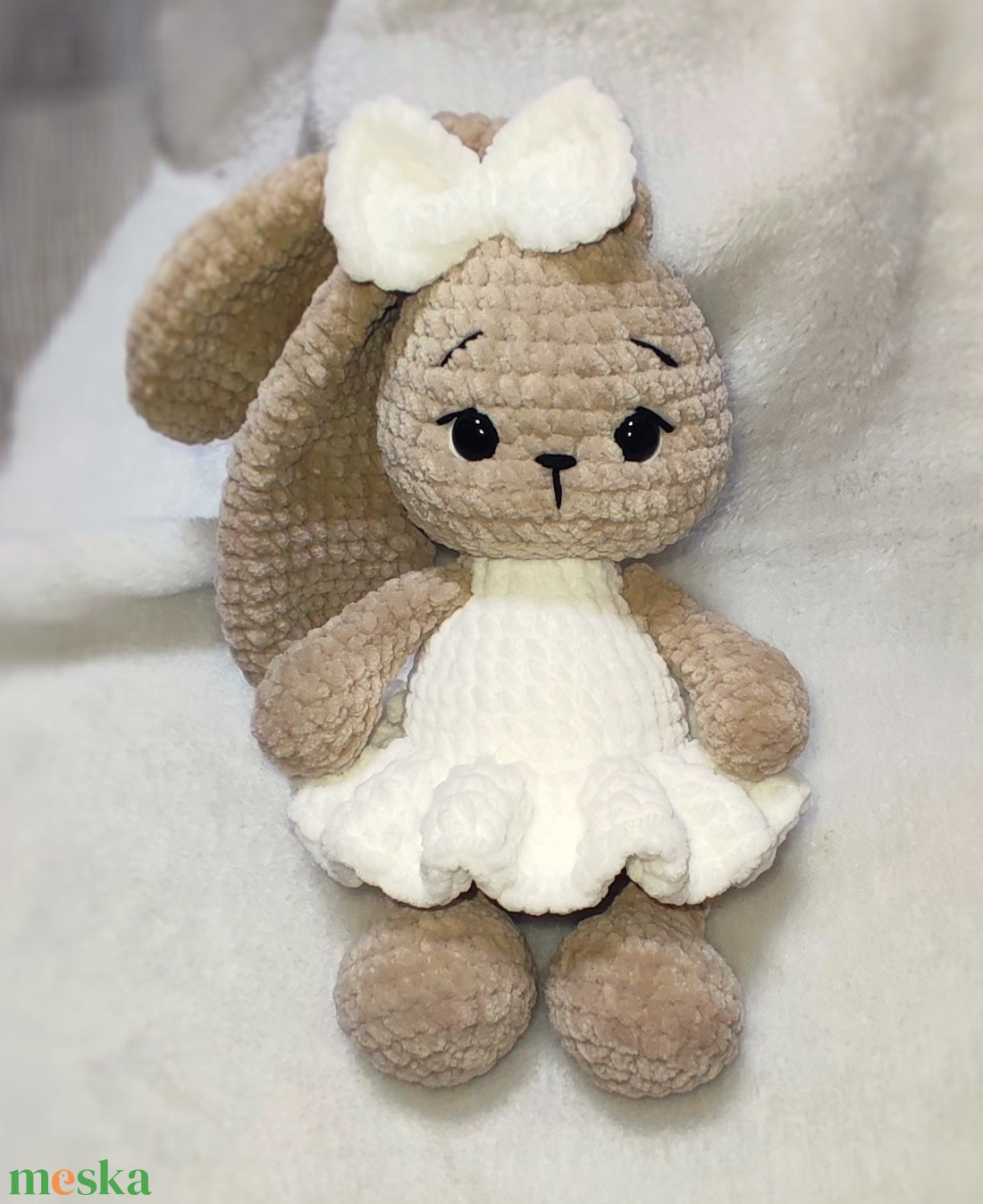 Horgolt plüss nyuszi - játék & sport - plüssállat & játékfigura - nyuszi - Meska.hu