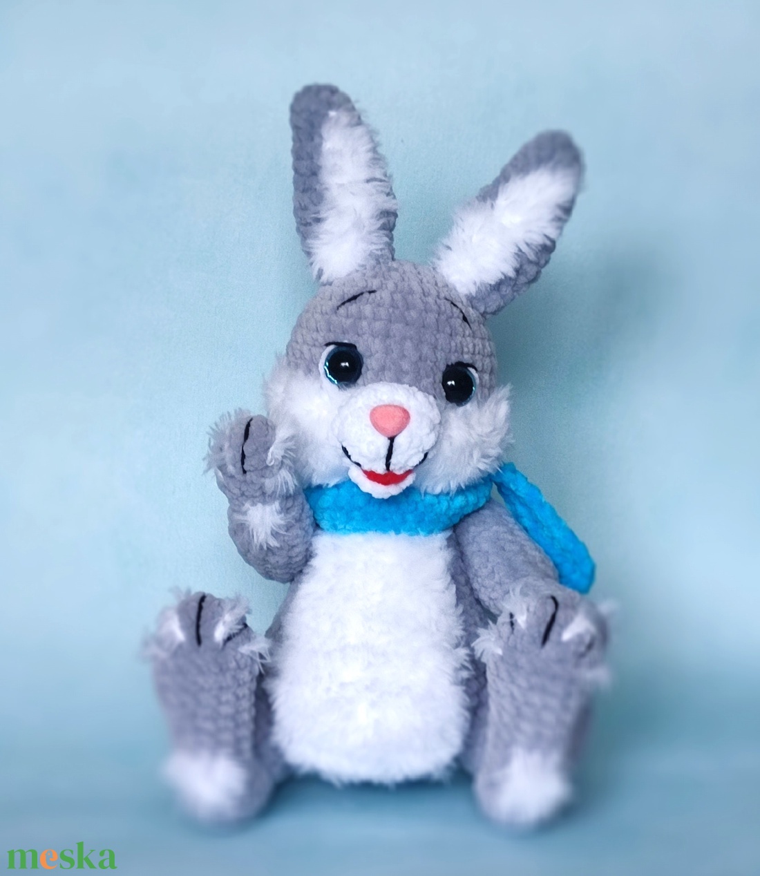 Horgolt plüss nyuszi - játék & sport - plüssállat & játékfigura - nyuszi - Meska.hu