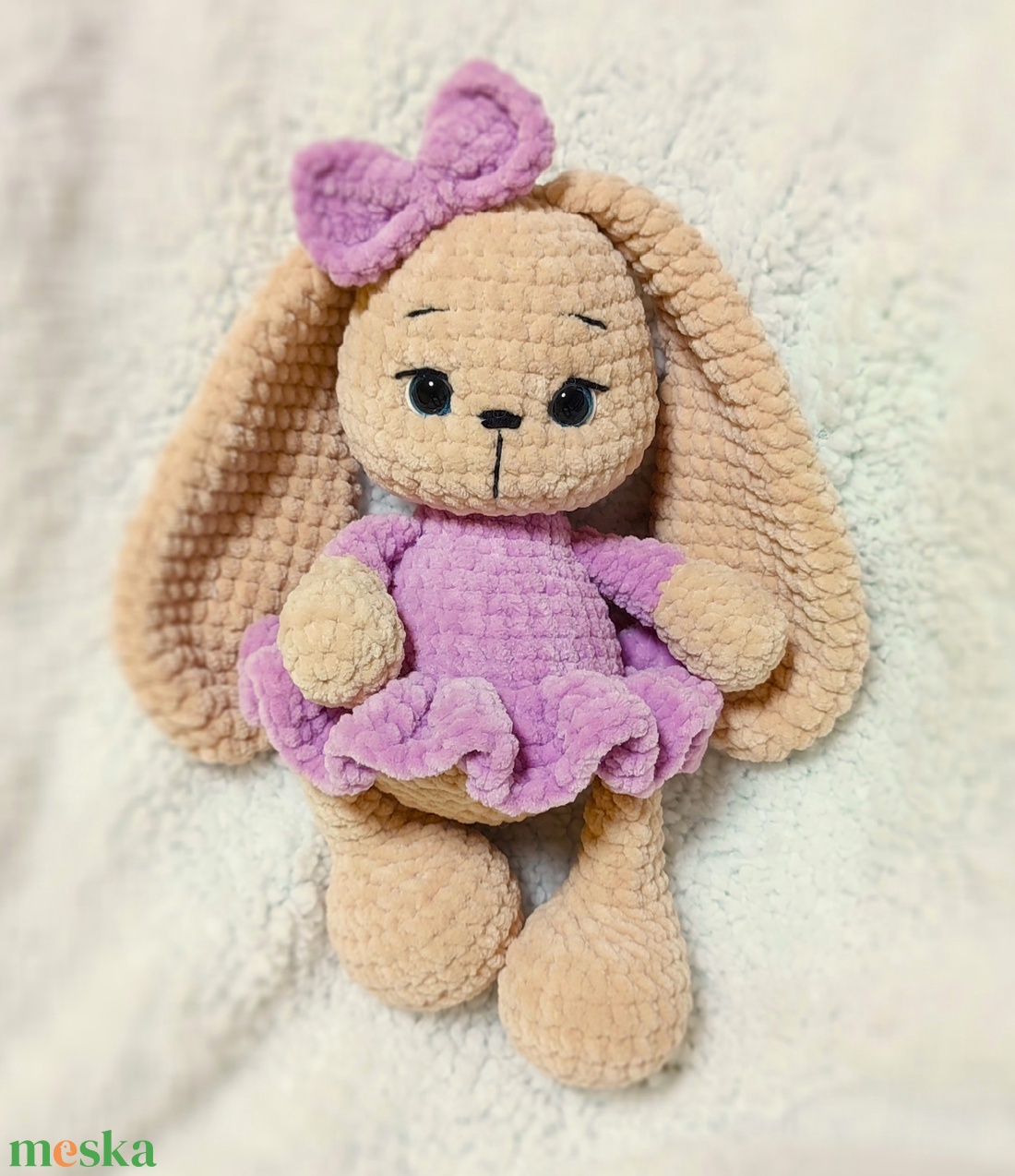 Horgolt plüss nyuszi - játék & sport - plüssállat & játékfigura - nyuszi - Meska.hu