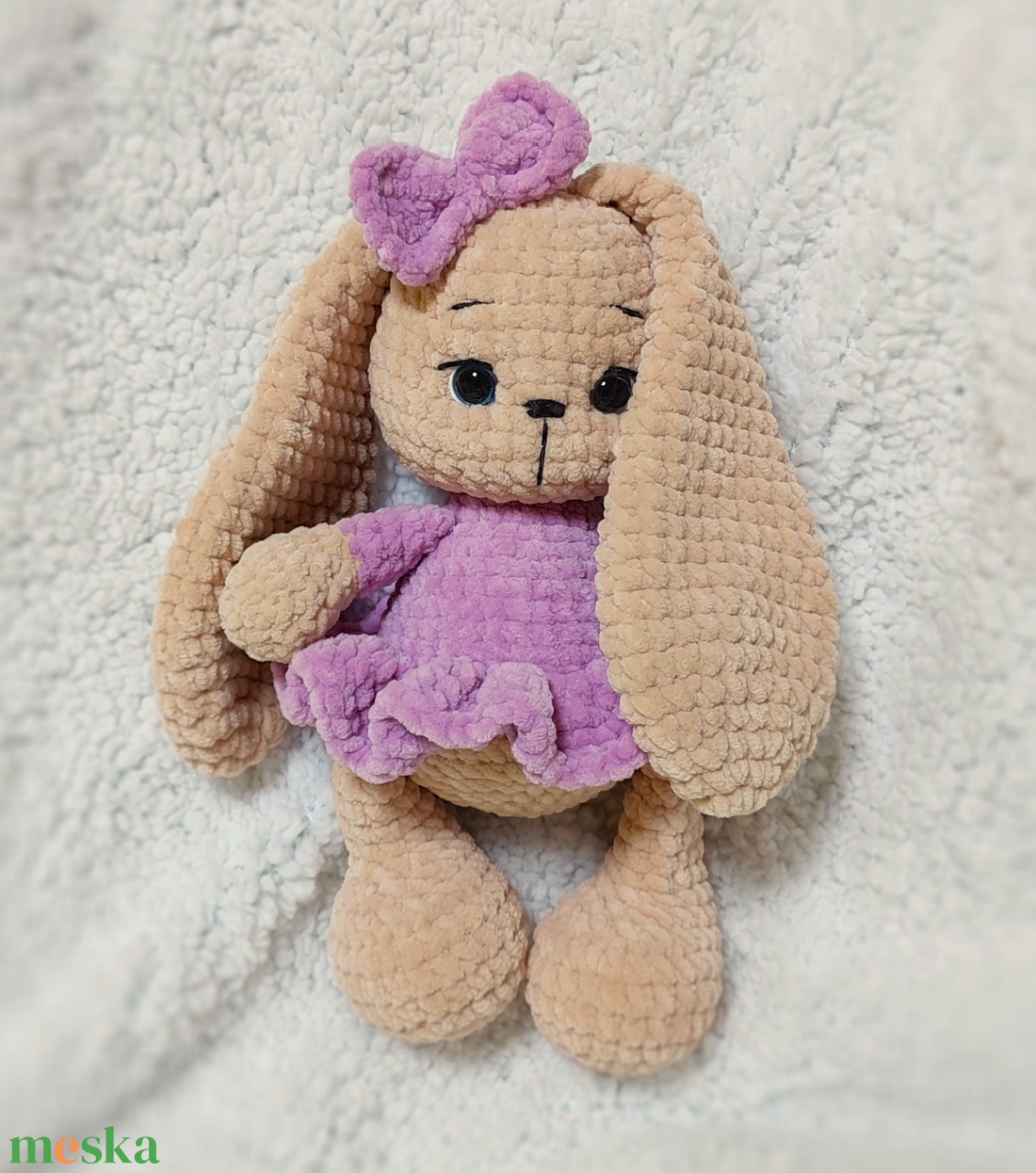 Horgolt plüss nyuszi - játék & sport - plüssállat & játékfigura - nyuszi - Meska.hu