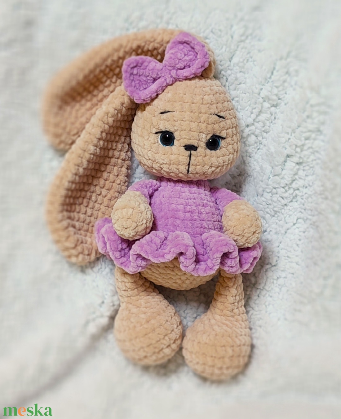 Horgolt plüss nyuszi - játék & sport - plüssállat & játékfigura - nyuszi - Meska.hu