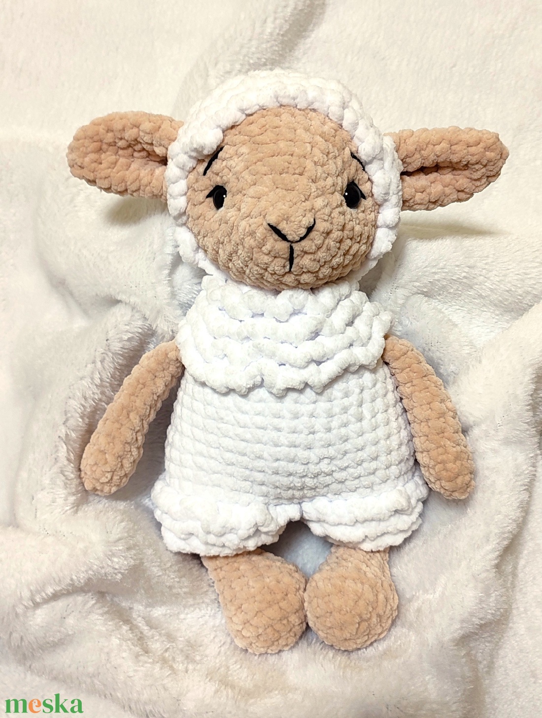 Horgolt plüss bárány - játék & sport - plüssállat & játékfigura - plüss bárány - Meska.hu