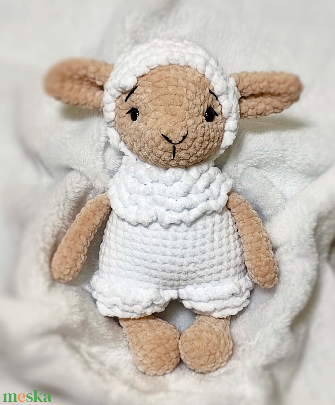 Horgolt plüss bárány - játék & sport - plüssállat & játékfigura - plüss bárány - Meska.hu