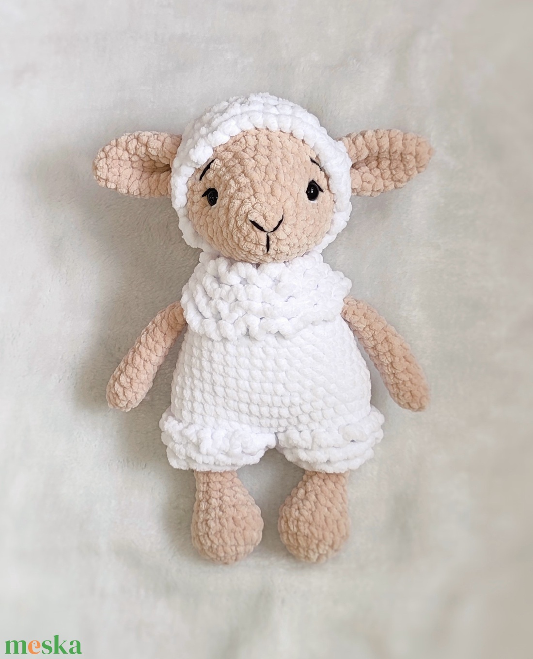 Horgolt plüss bárány - játék & sport - plüssállat & játékfigura - plüss bárány - Meska.hu