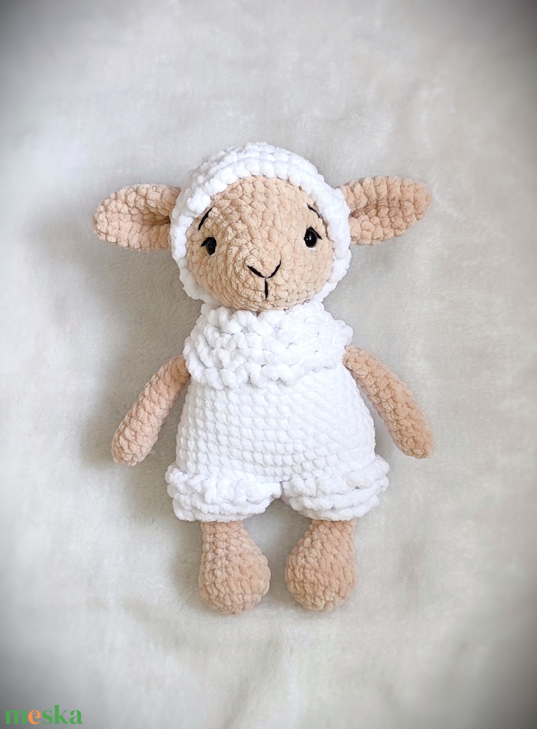Horgolt plüss bárány - játék & sport - plüssállat & játékfigura - plüss bárány - Meska.hu