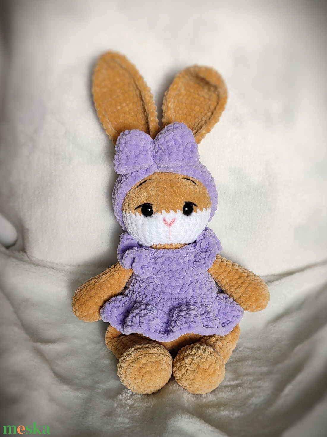 Horgolt plüss nyuszi - játék & sport - plüssállat & játékfigura - nyuszi - Meska.hu