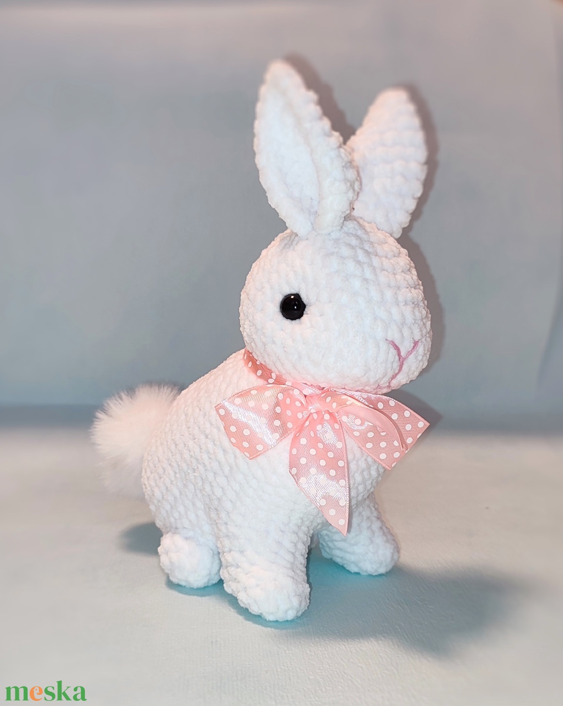 Horgolt plüss nyuszi - játék & sport - plüssállat & játékfigura - nyuszi - Meska.hu