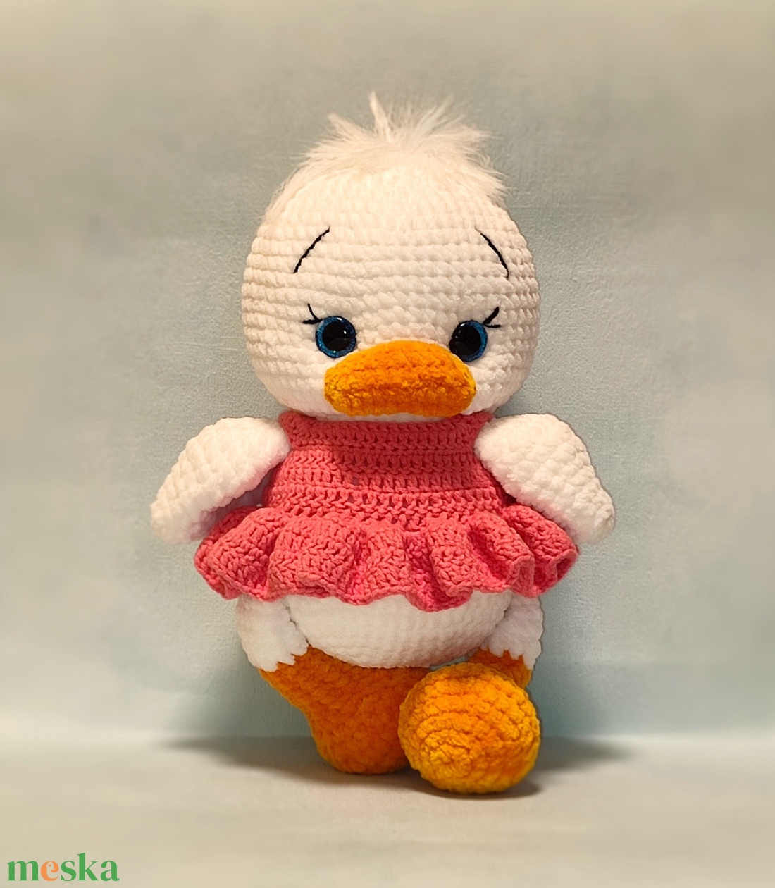 Horgolt plüss kiskacsa - játék & sport - plüssállat & játékfigura - plüss mesefigurák - Meska.hu