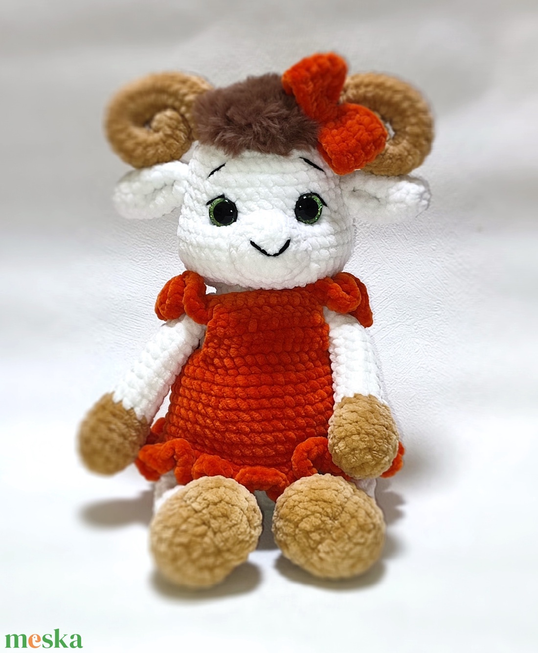 Horgolt plüss kecske - játék & sport - plüssállat & játékfigura - plüss mesefigurák - Meska.hu