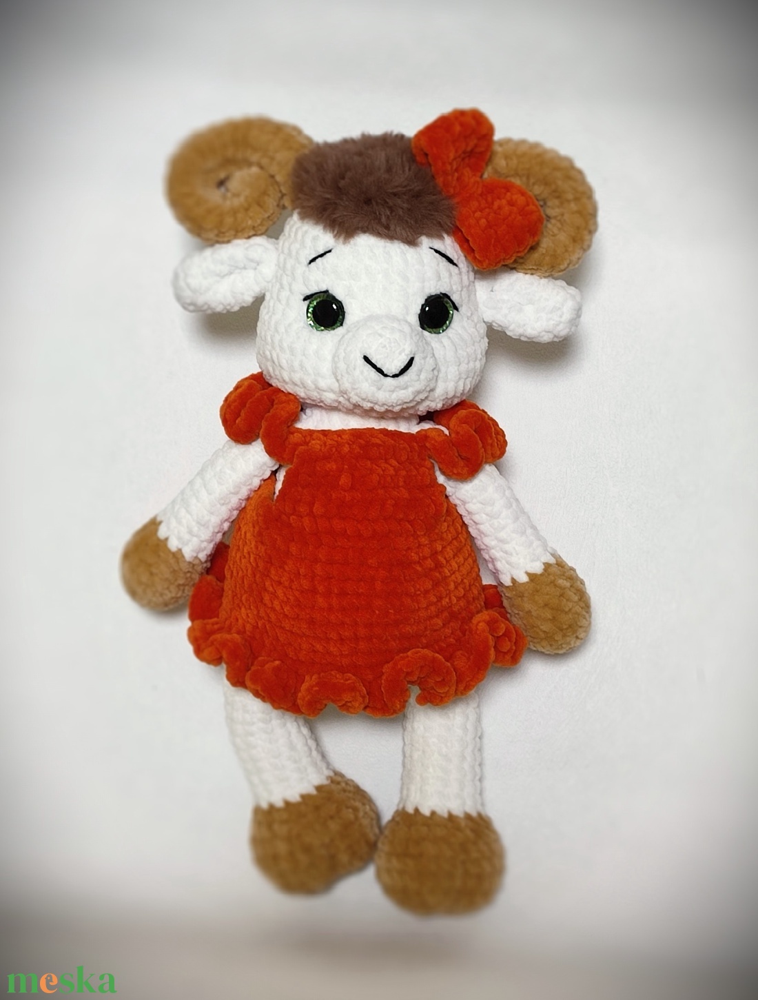Horgolt plüss kecske - játék & sport - plüssállat & játékfigura - plüss mesefigurák - Meska.hu