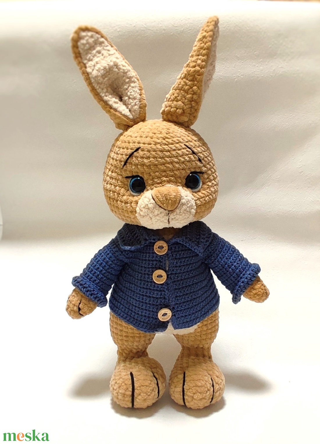 Horgolt plüss nyuszi - játék & sport - plüssállat & játékfigura - nyuszi - Meska.hu