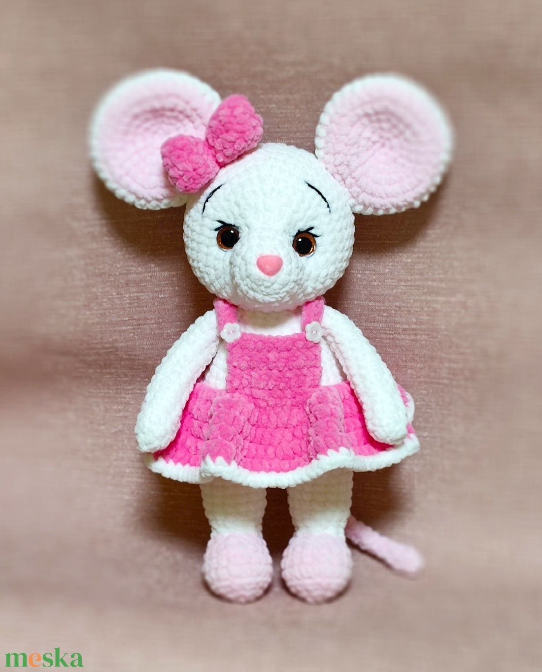 Horgolt plüss kisegér - játék & sport - plüssállat & játékfigura - plüss mesefigurák - Meska.hu