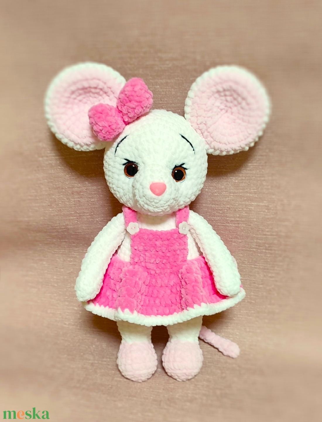 Horgolt plüss kisegér - játék & sport - plüssállat & játékfigura - plüss mesefigurák - Meska.hu