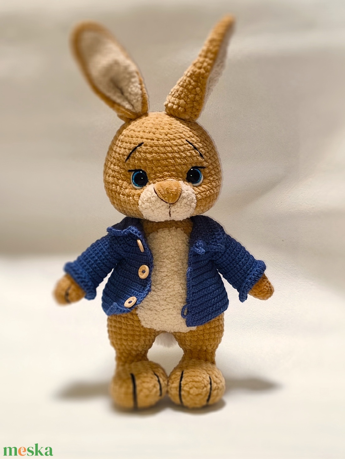 Horgolt plüss Nyúl Péter - játék & sport - plüssállat & játékfigura - nyuszi - Meska.hu