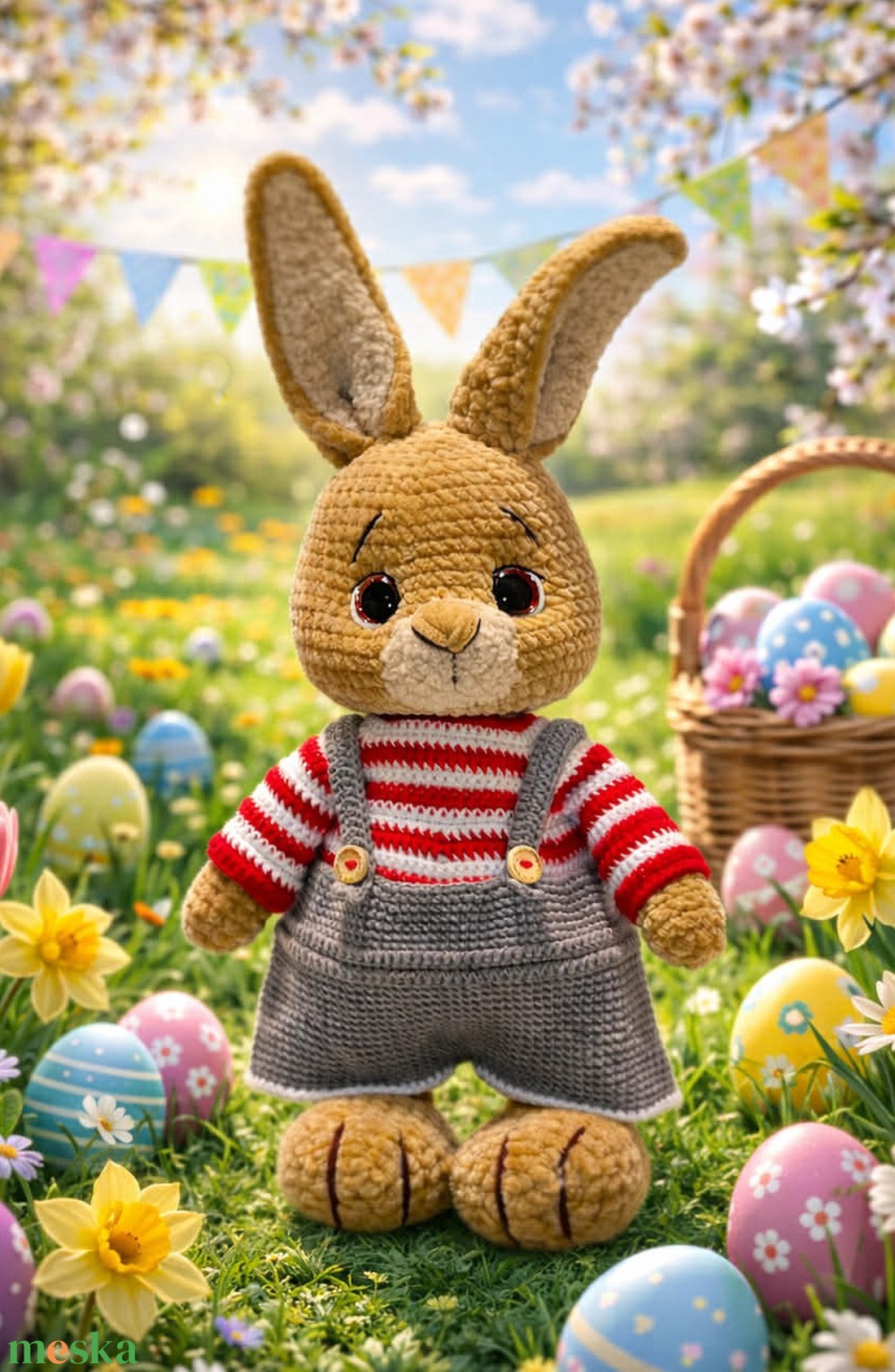 Horgolt plüss nyuszi - játék & sport - plüssállat & játékfigura - nyuszi - Meska.hu