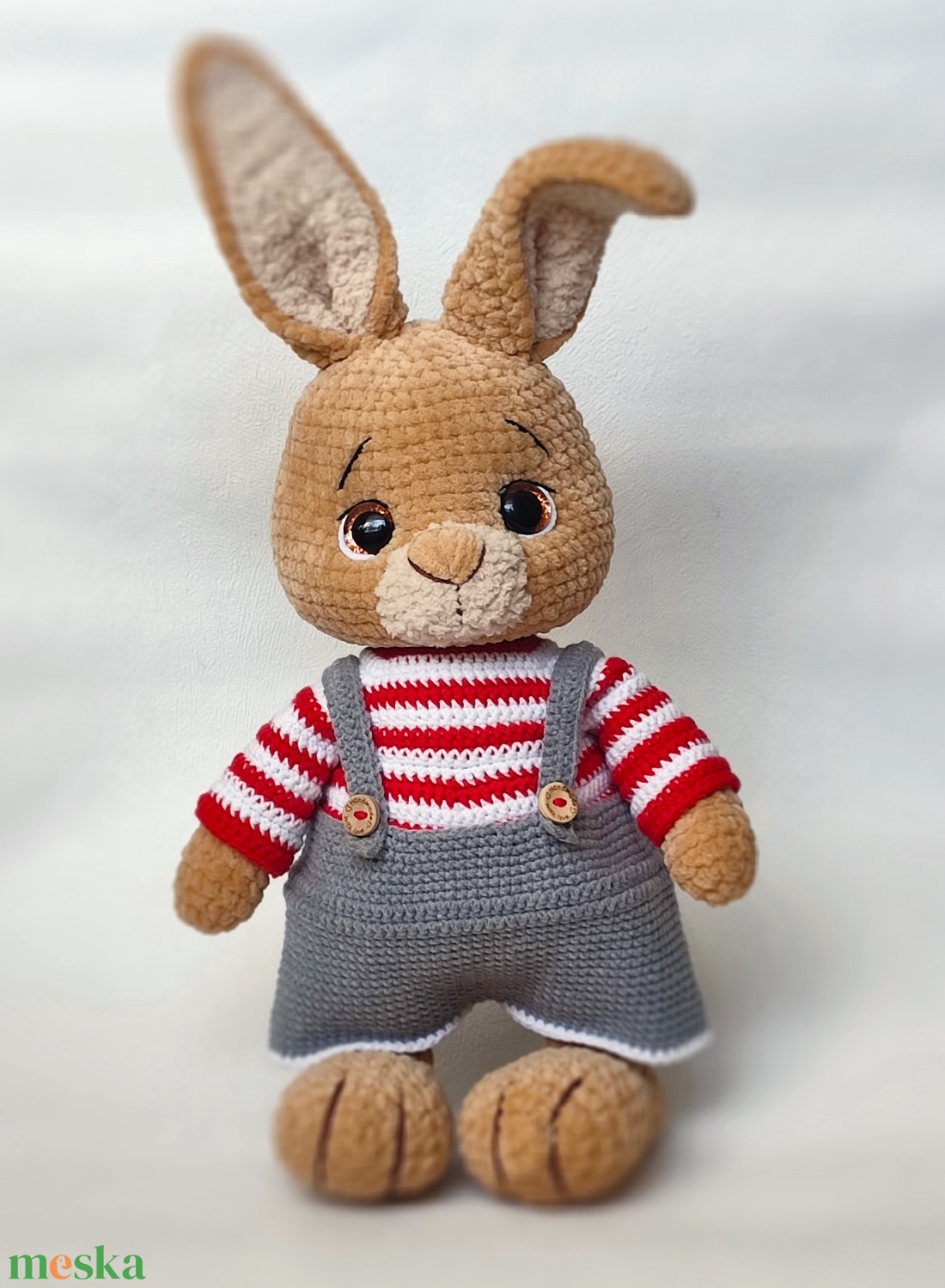 Horgolt plüss nyuszi - játék & sport - plüssállat & játékfigura - nyuszi - Meska.hu