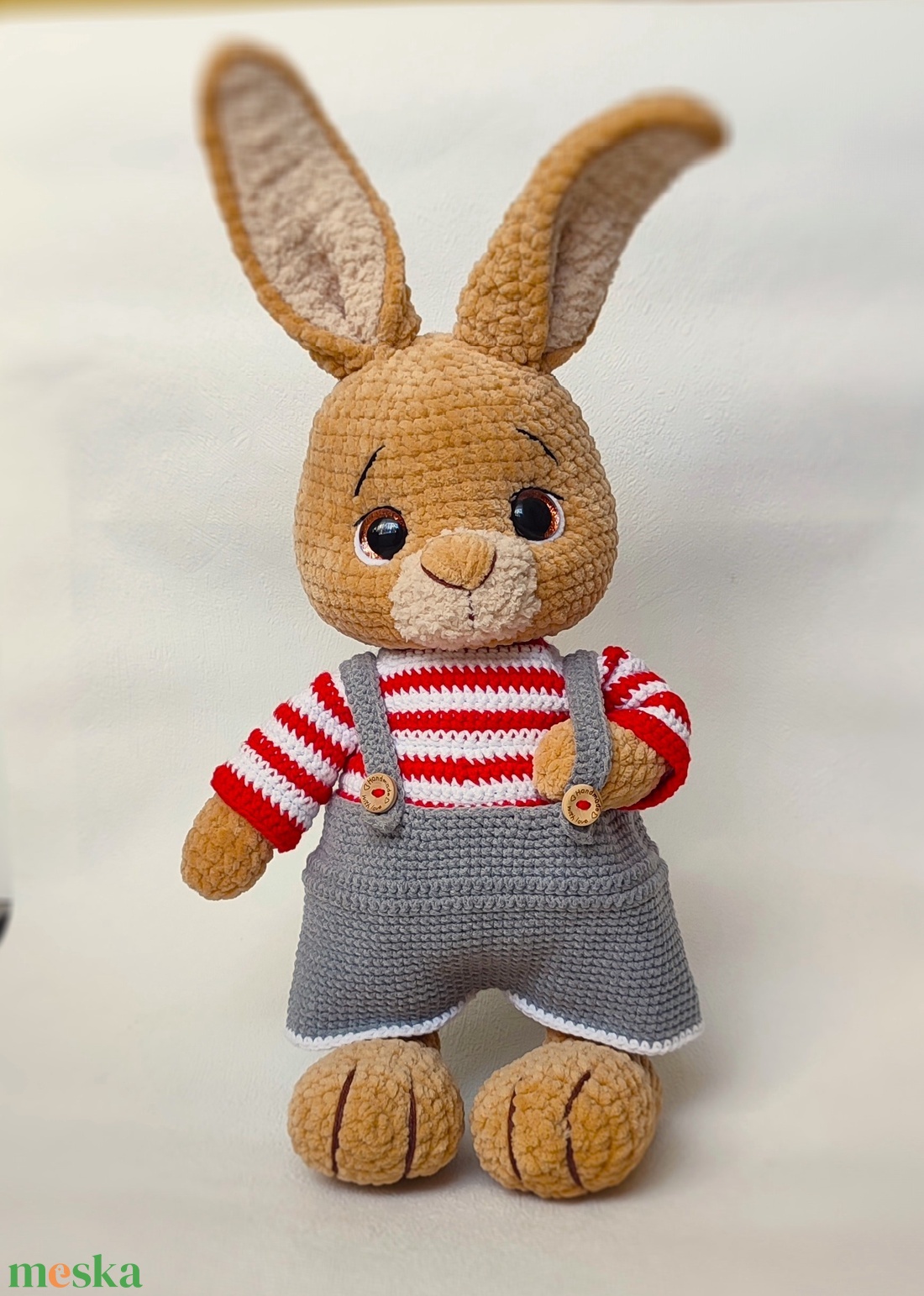 Horgolt plüss nyuszi - játék & sport - plüssállat & játékfigura - nyuszi - Meska.hu