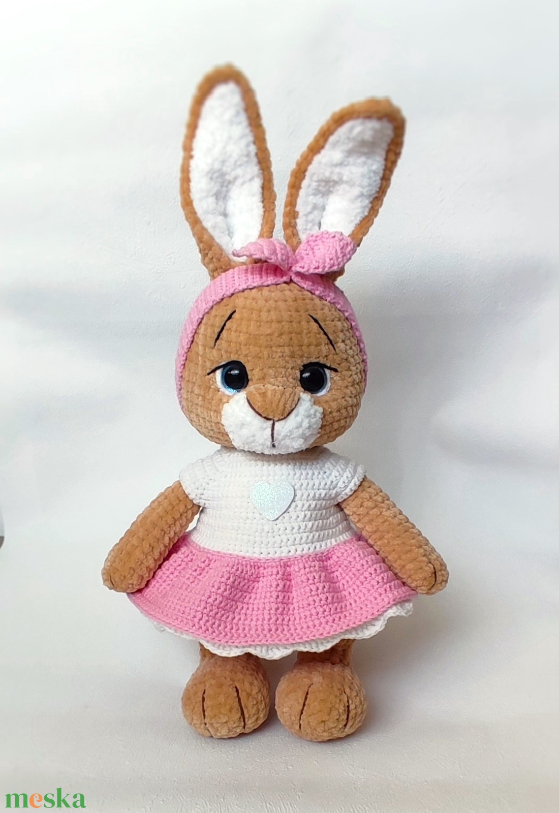 Horgolt plüss nyuszi - játék & sport - plüssállat & játékfigura - nyuszi - Meska.hu