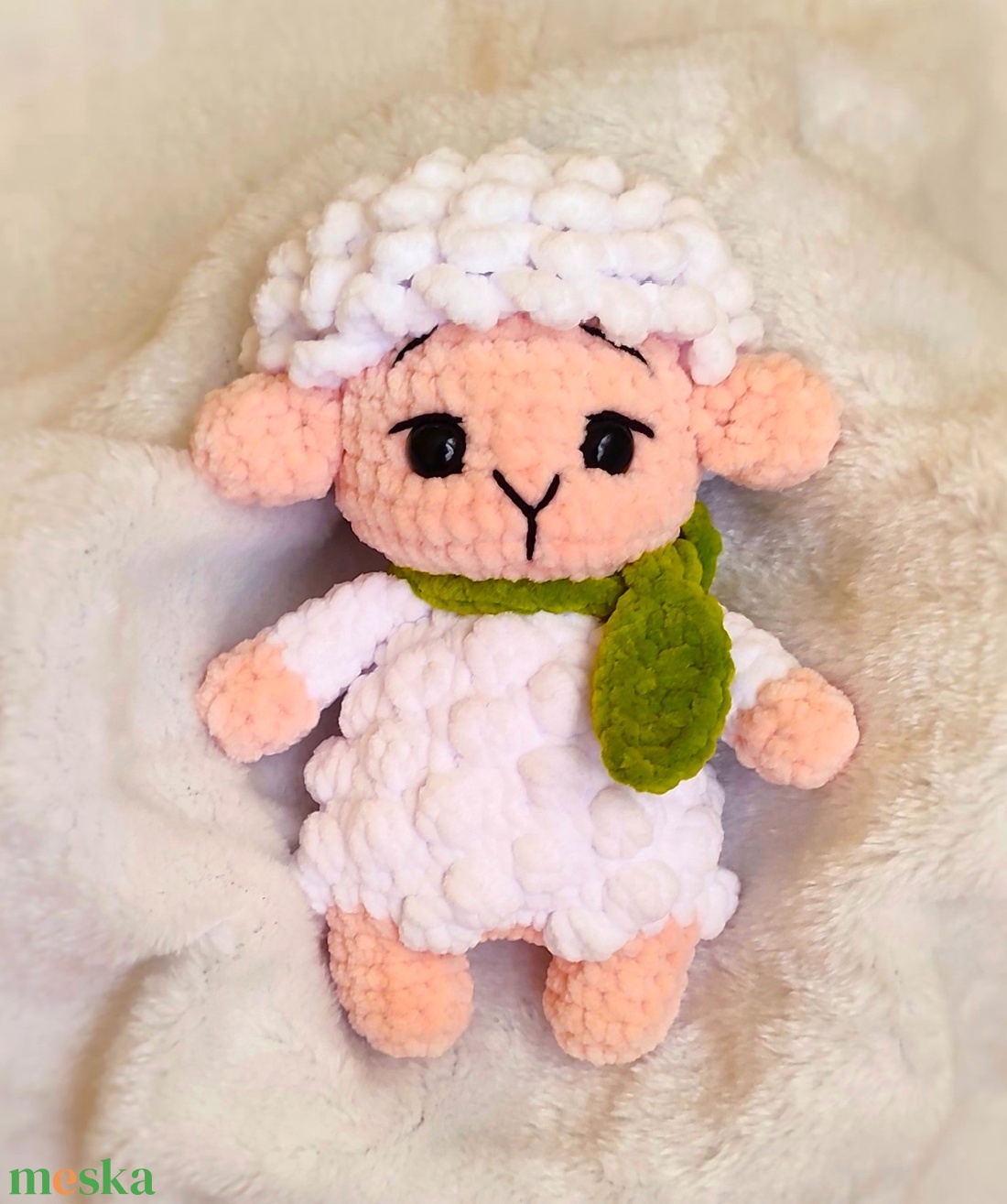 Horgolt plüss kis bárány - játék & sport - plüssállat & játékfigura - plüss bárány - Meska.hu