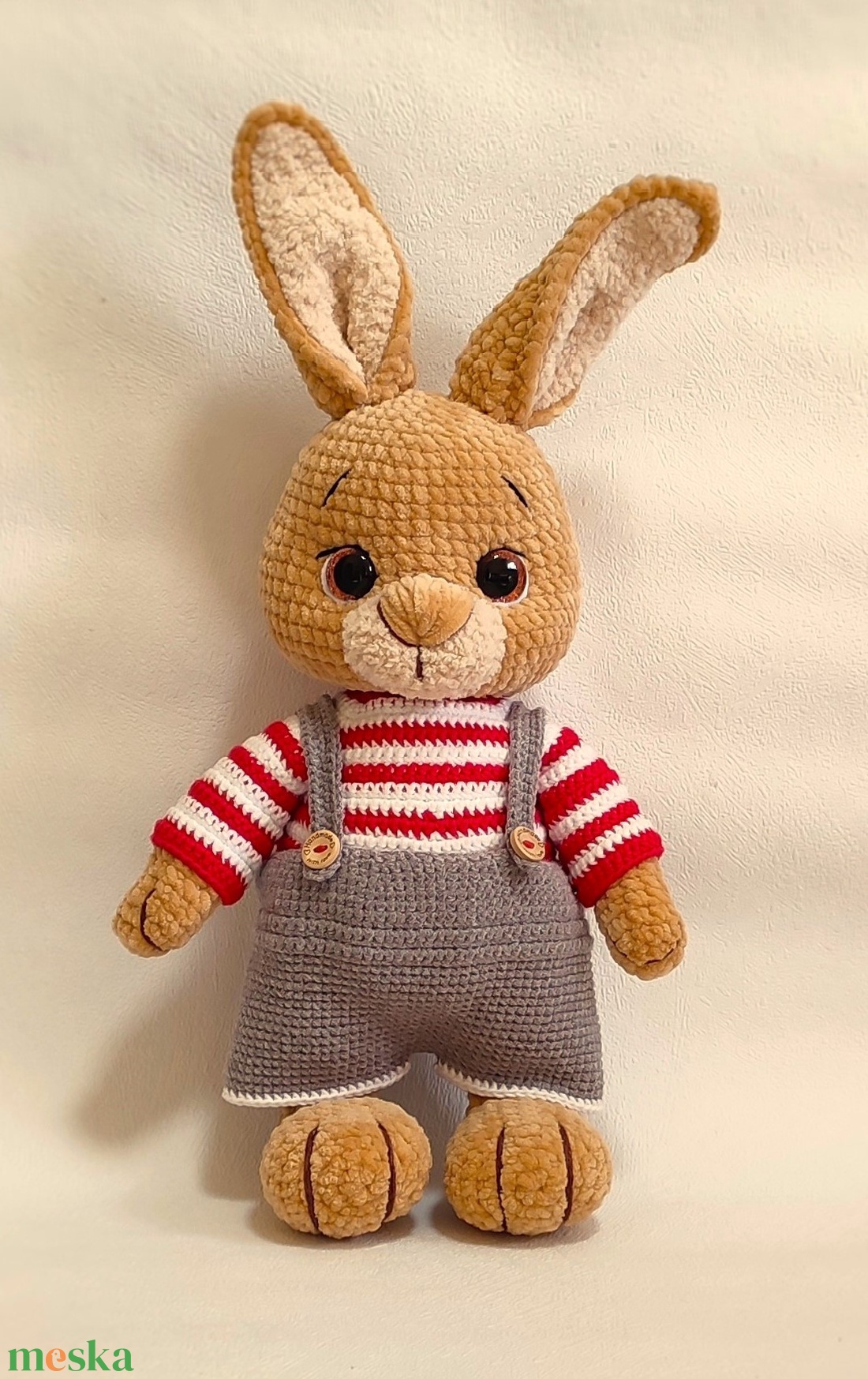 Horgolt plüss nyuszi - játék & sport - plüssállat & játékfigura - nyuszi - Meska.hu