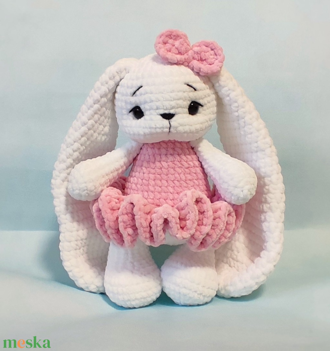 Horgolt plüss nyuszi - játék & sport - plüssállat & játékfigura - nyuszi - Meska.hu