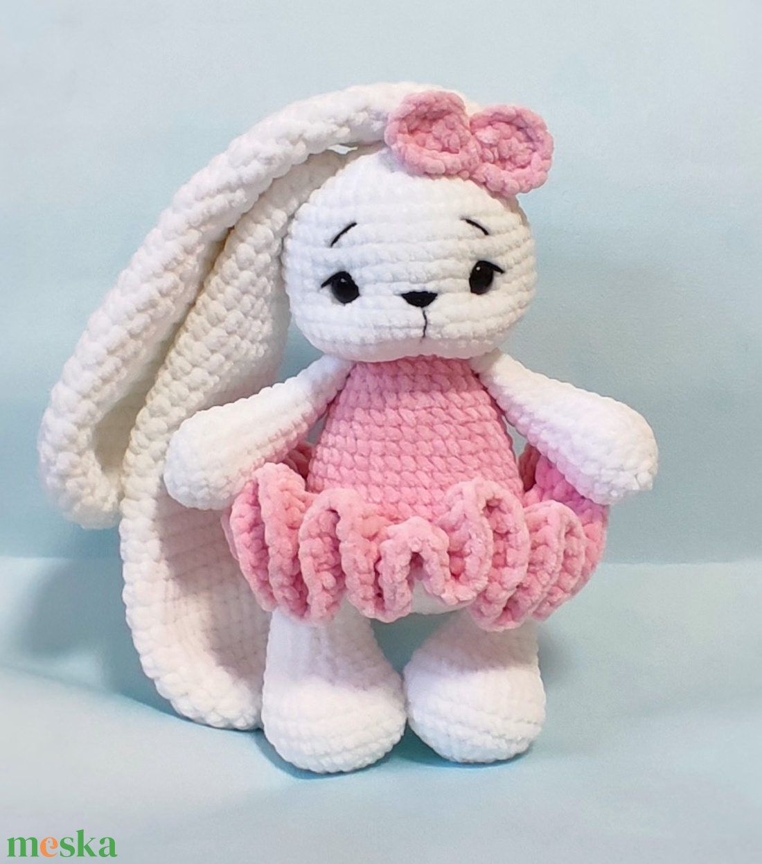 Horgolt plüss nyuszi - játék & sport - plüssállat & játékfigura - nyuszi - Meska.hu