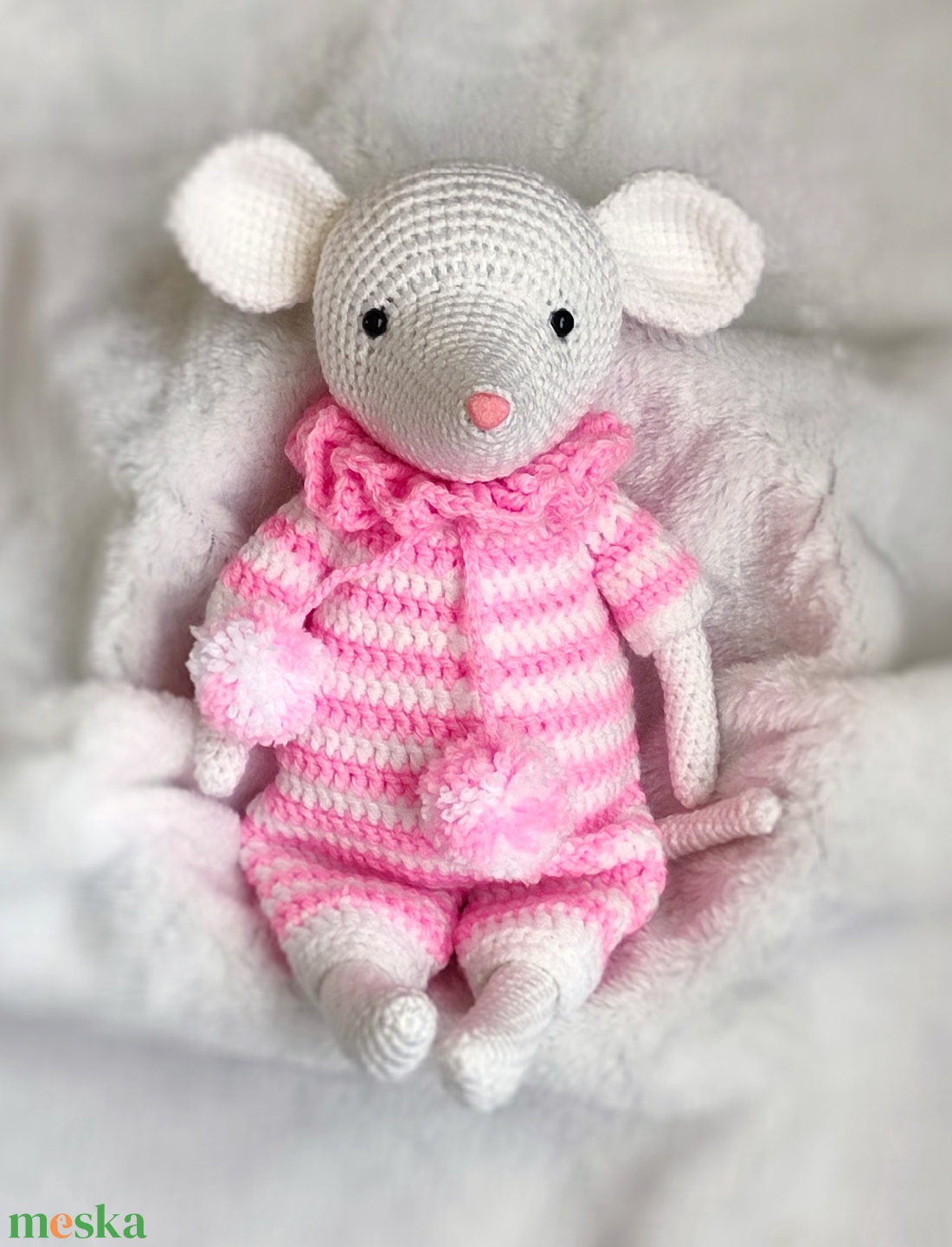 Horgolt kisegér - játék & sport - plüssállat & játékfigura - plüss mesefigurák - Meska.hu