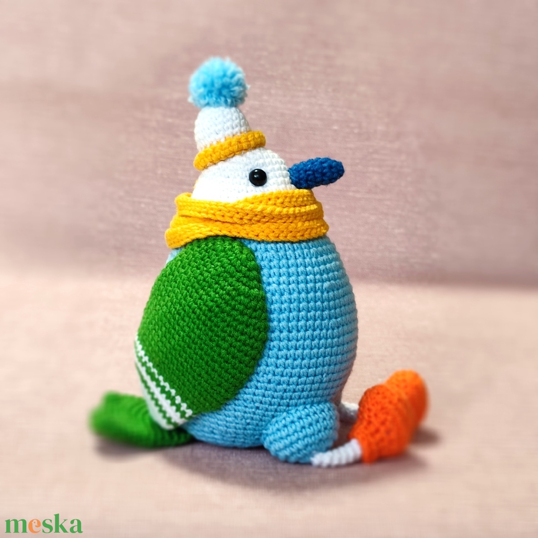 Horgolt kismadár - játék & sport - plüssállat & játékfigura - madár - Meska.hu