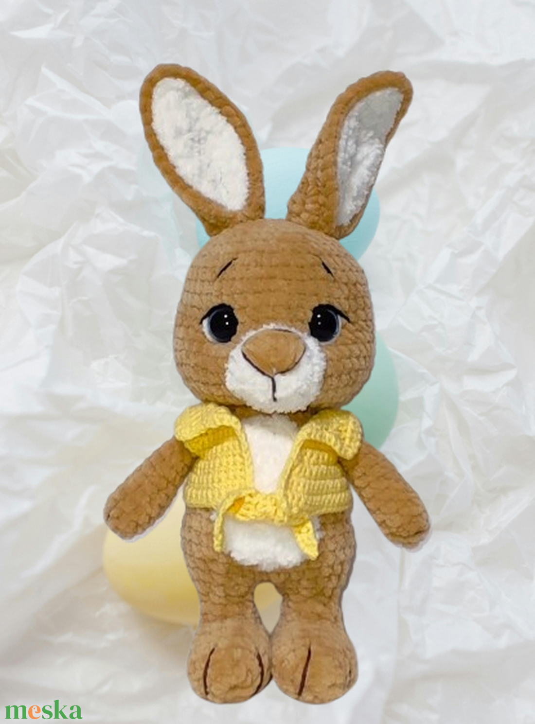 Horgolt plüss nyuszi - játék & sport - plüssállat & játékfigura - nyuszi - Meska.hu