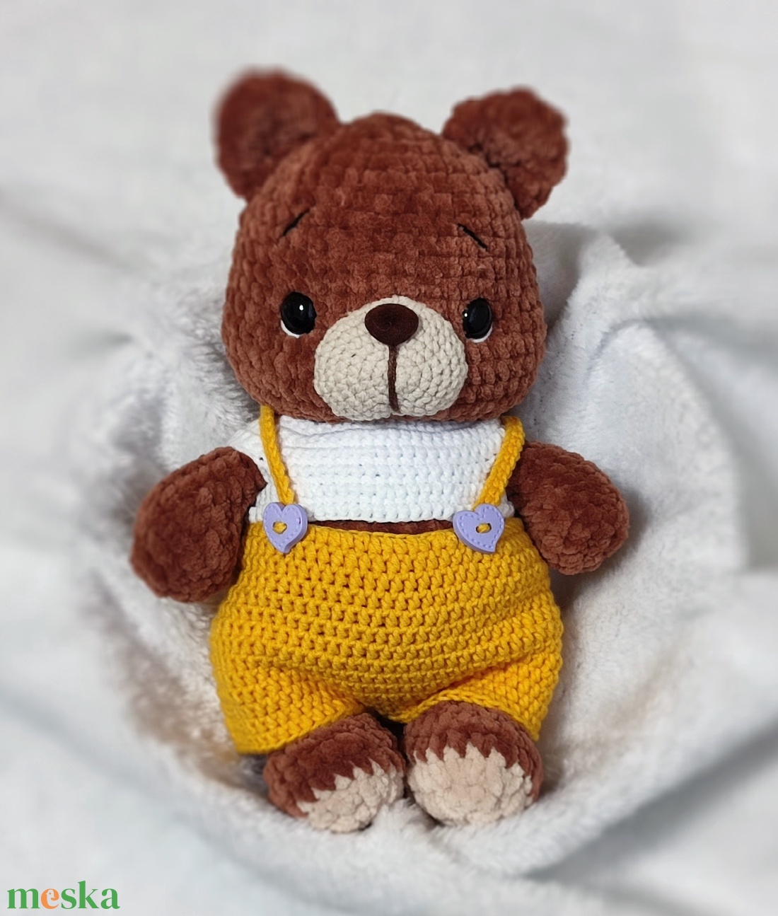 Horgolt plüss maci - játék & sport - plüssállat & játékfigura - maci - Meska.hu