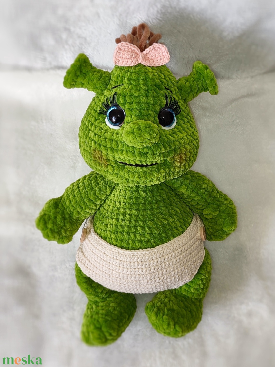 Horgolt plüss ogre - játék & sport - plüssállat & játékfigura - plüss mesefigurák - Meska.hu