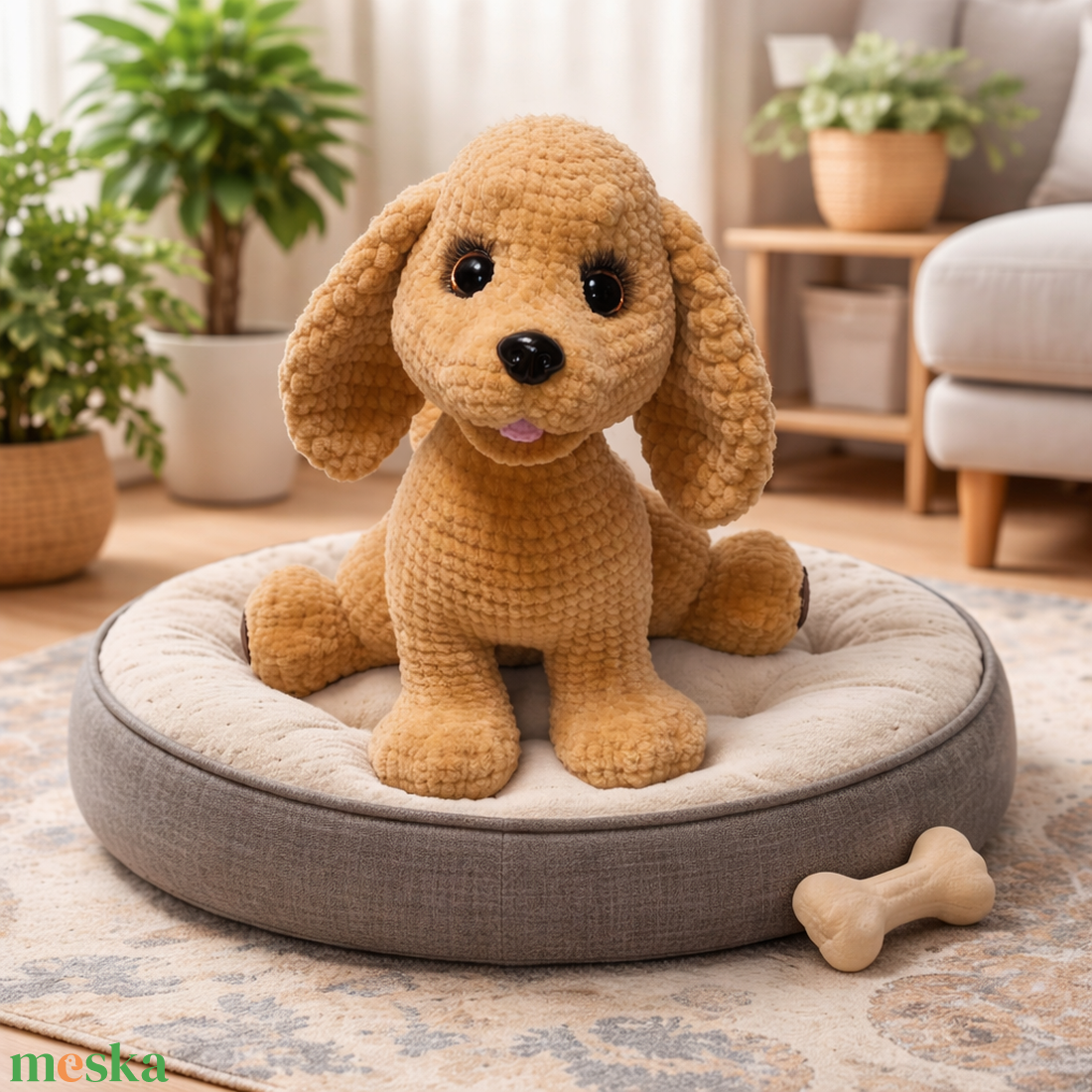 Horgolt plüss spániel  - játék & sport - plüssállat & játékfigura - kutya - Meska.hu