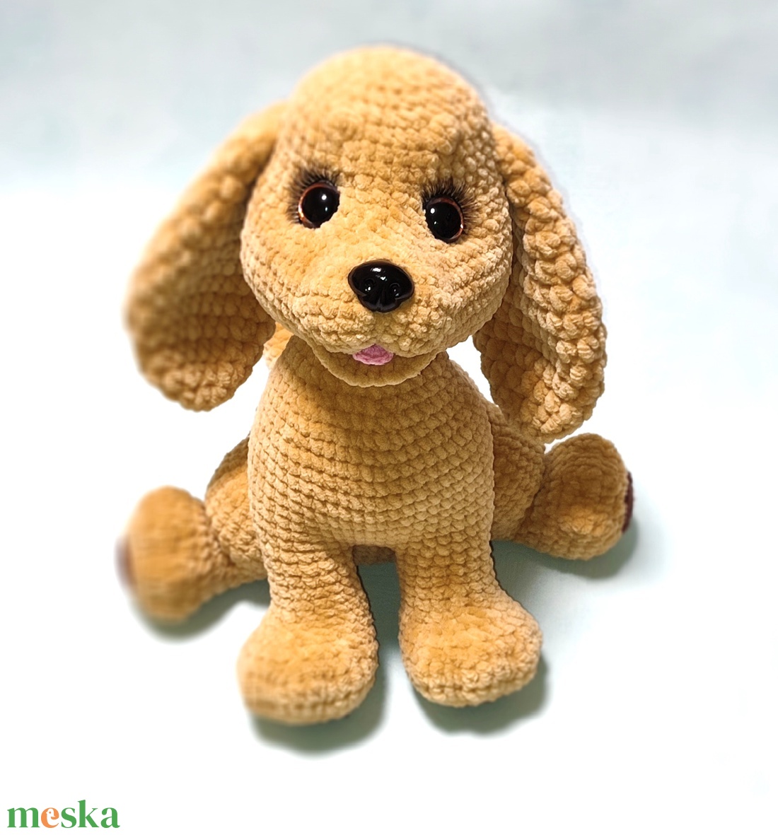 Horgolt plüss spániel  - játék & sport - plüssállat & játékfigura - kutya - Meska.hu