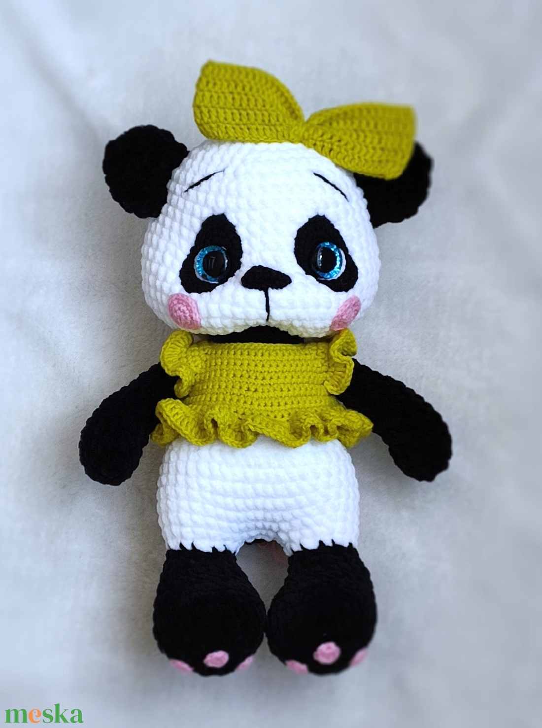Horgolt plüss panda maci - játék & sport - plüssállat & játékfigura - plüss mesefigurák - Meska.hu