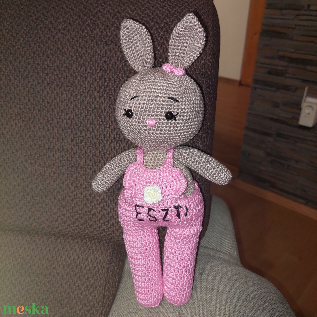 Horgolt nyuszi  - játék & sport - plüssállat & játékfigura - nyuszi - Meska.hu