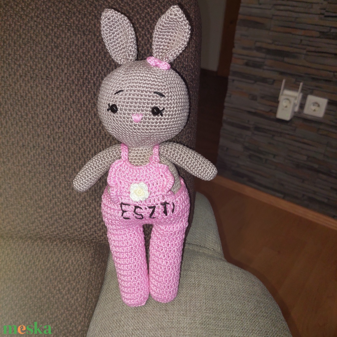 Horgolt nyuszi  - játék & sport - plüssállat & játékfigura - nyuszi - Meska.hu