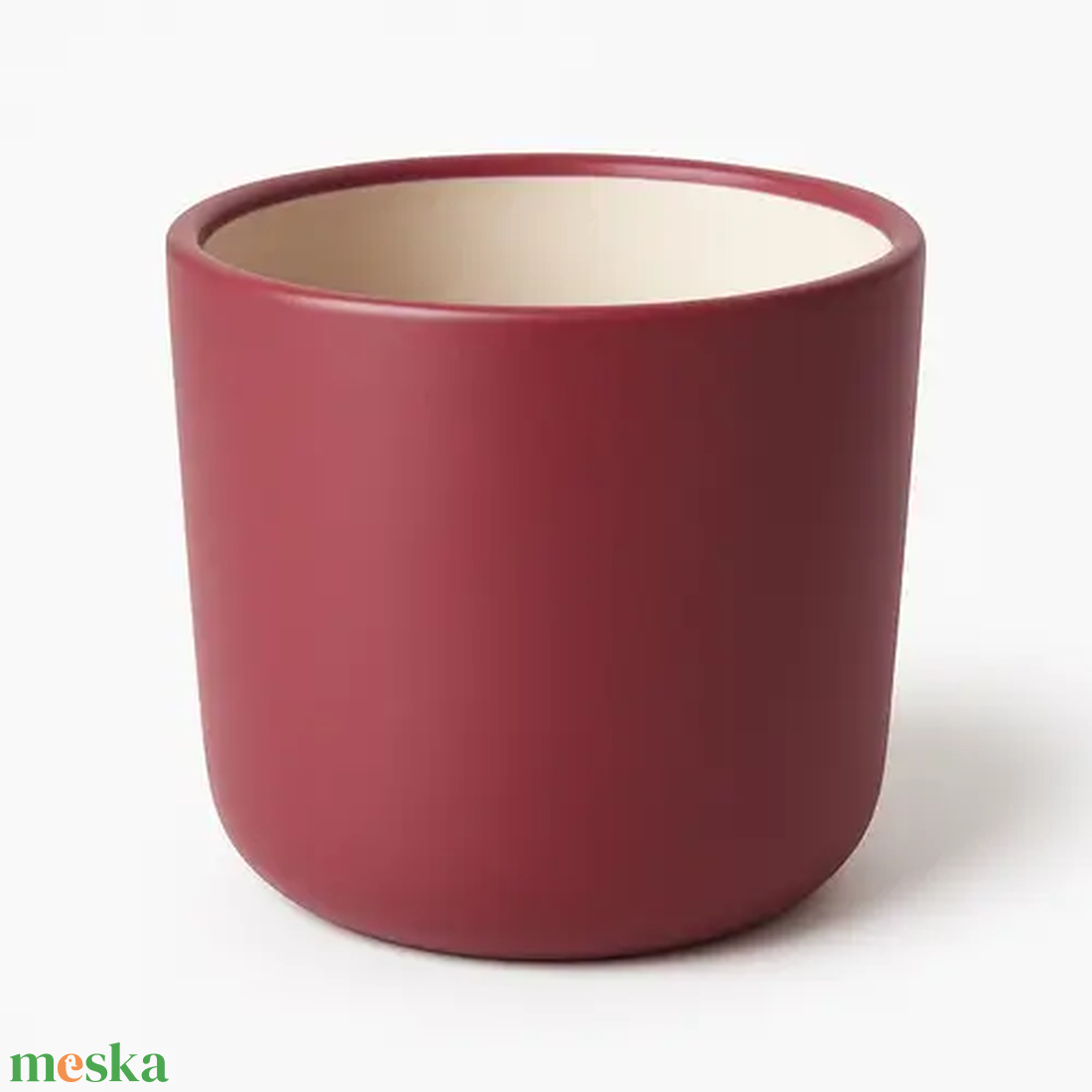 Kerámia virágcserép borvörös matt Donica 811/17 - kellékek & szerszámok - díszíthető tárgyak - cserép - Meska.hu