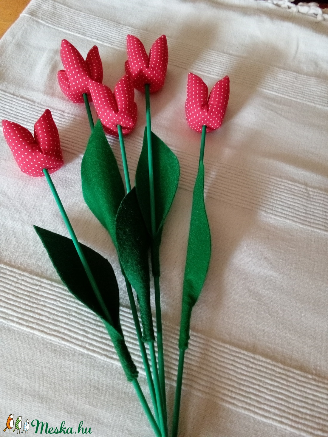 Textil tulipán  - otthon & életmód - dekoráció - Meska.hu