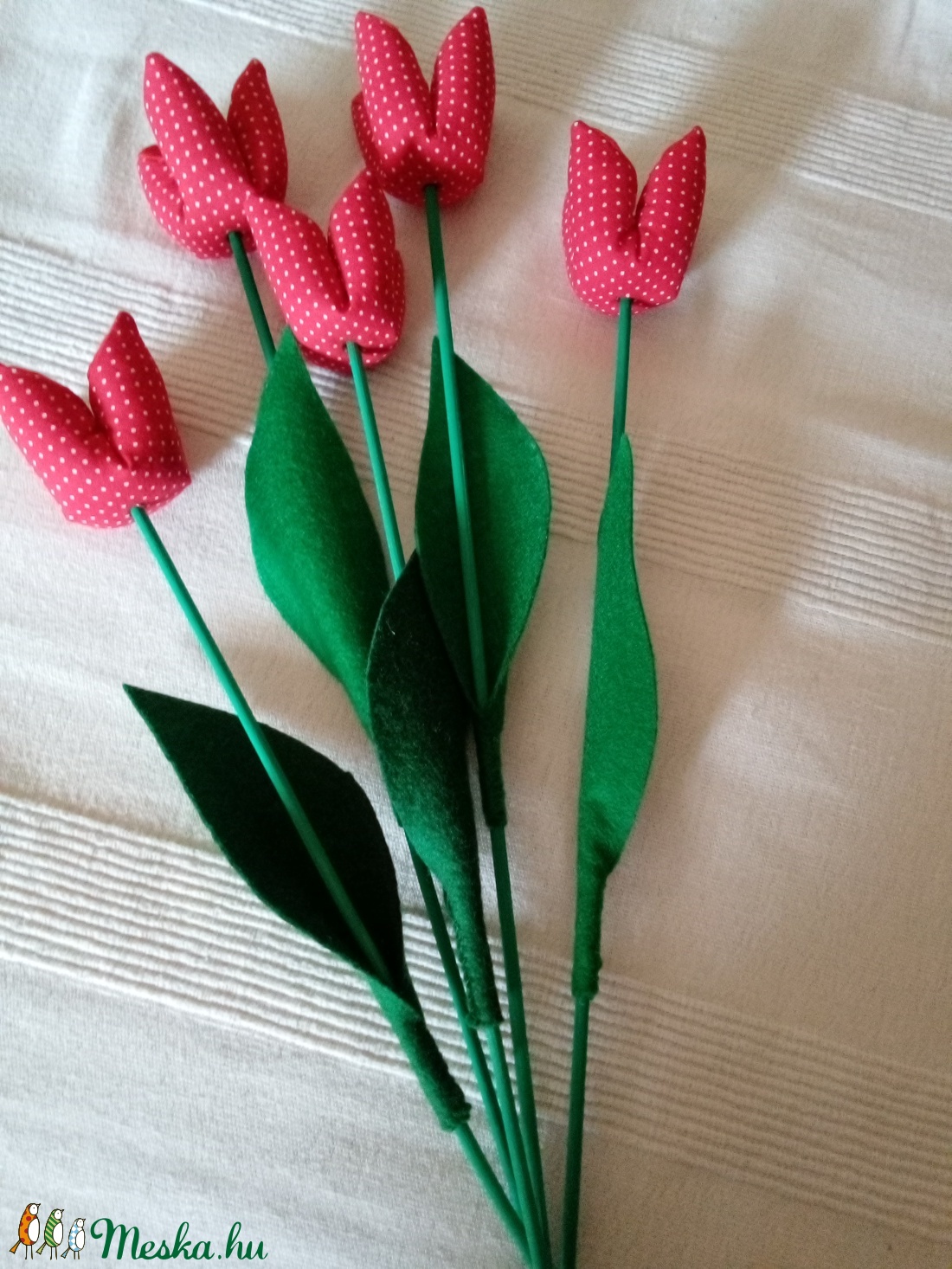 Textil tulipán  - otthon & életmód - dekoráció - Meska.hu