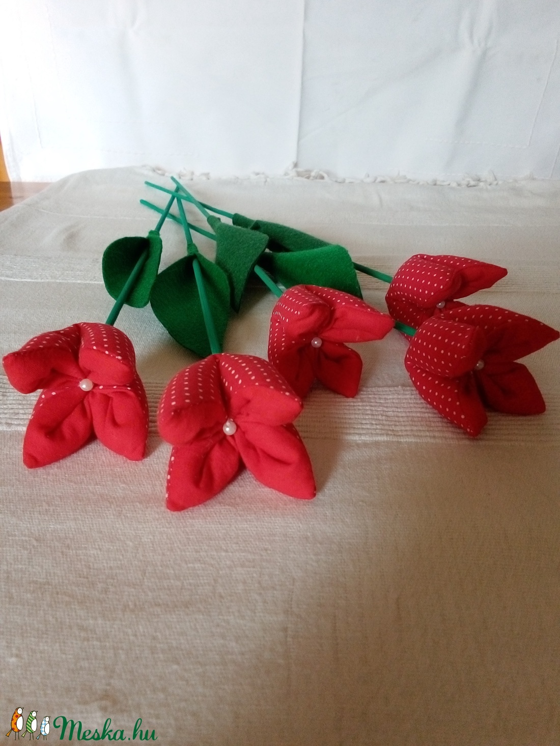 Textil tulipán  - otthon & életmód - dekoráció - Meska.hu