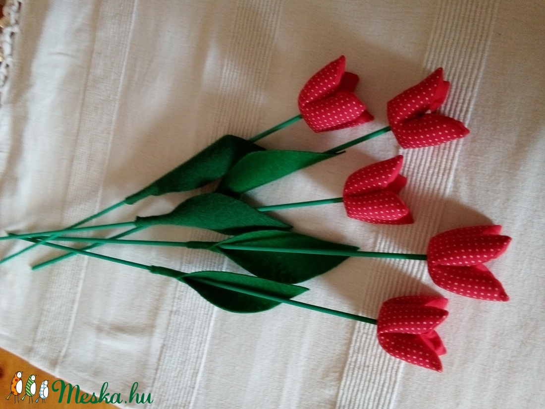 Textil tulipán  - otthon & életmód - dekoráció - Meska.hu