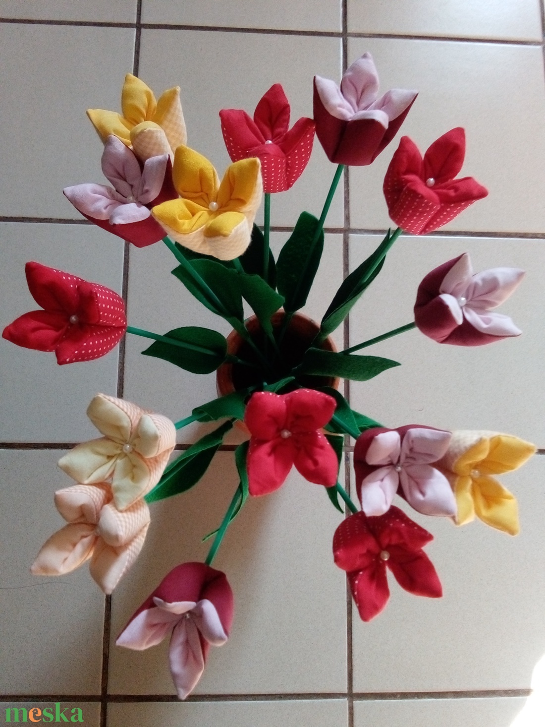 Textil tulipán - otthon & életmód - dekoráció - Meska.hu
