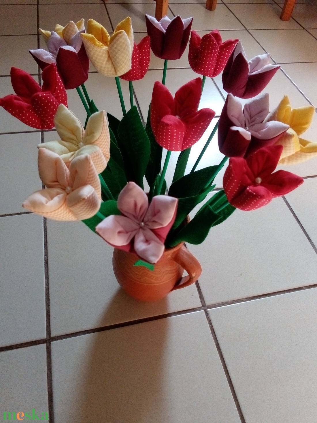 Textil tulipán - otthon & életmód - dekoráció - Meska.hu