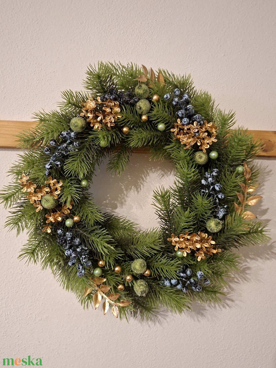 Karácsonyi kopogtató zöld, kék, arany színben - karácsony - adventi díszek - adventi ajtódísz - Meska.hu Karácsonyi kopogtató zöld, kék, arany színben - karácsony - adventi díszek - adventi ajtódísz - Meska.hu