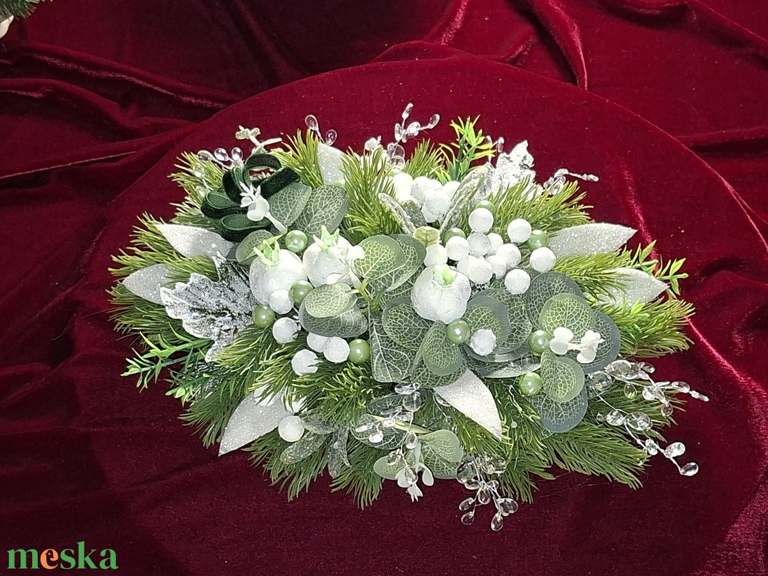 Elegáns karácsonyi asztali dekoráció - karácsony - adventi díszek - adventi asztaldísz - Meska.hu