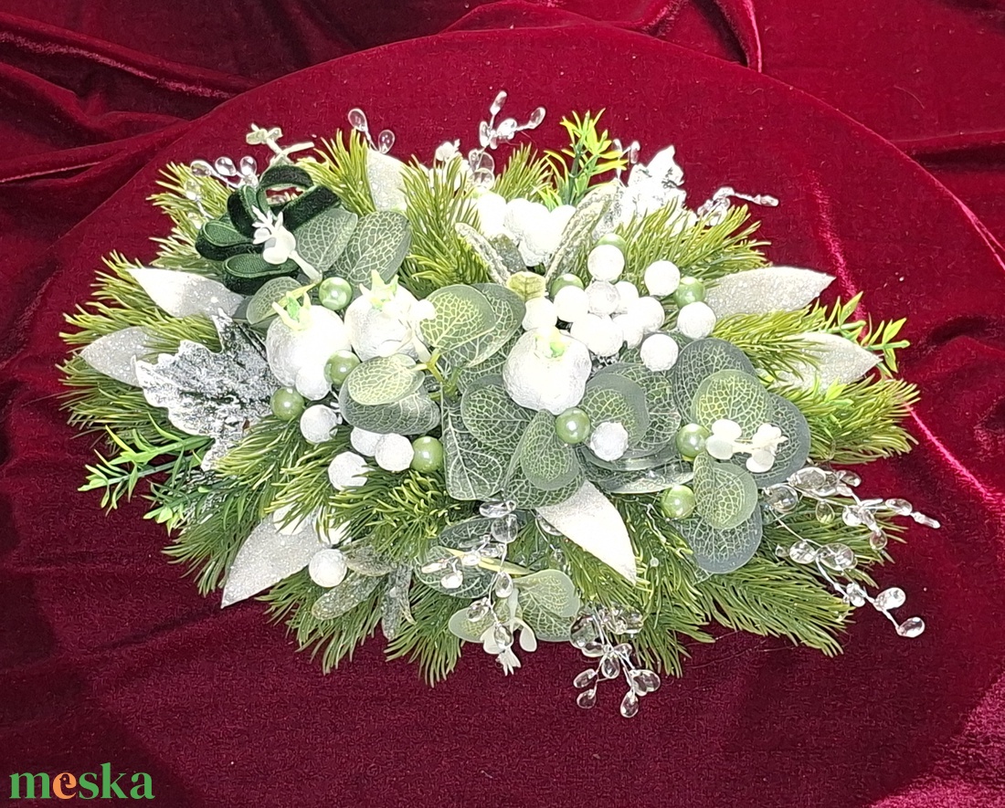 Elegáns karácsonyi asztali dekoráció - karácsony - adventi díszek - adventi asztaldísz - Meska.hu
