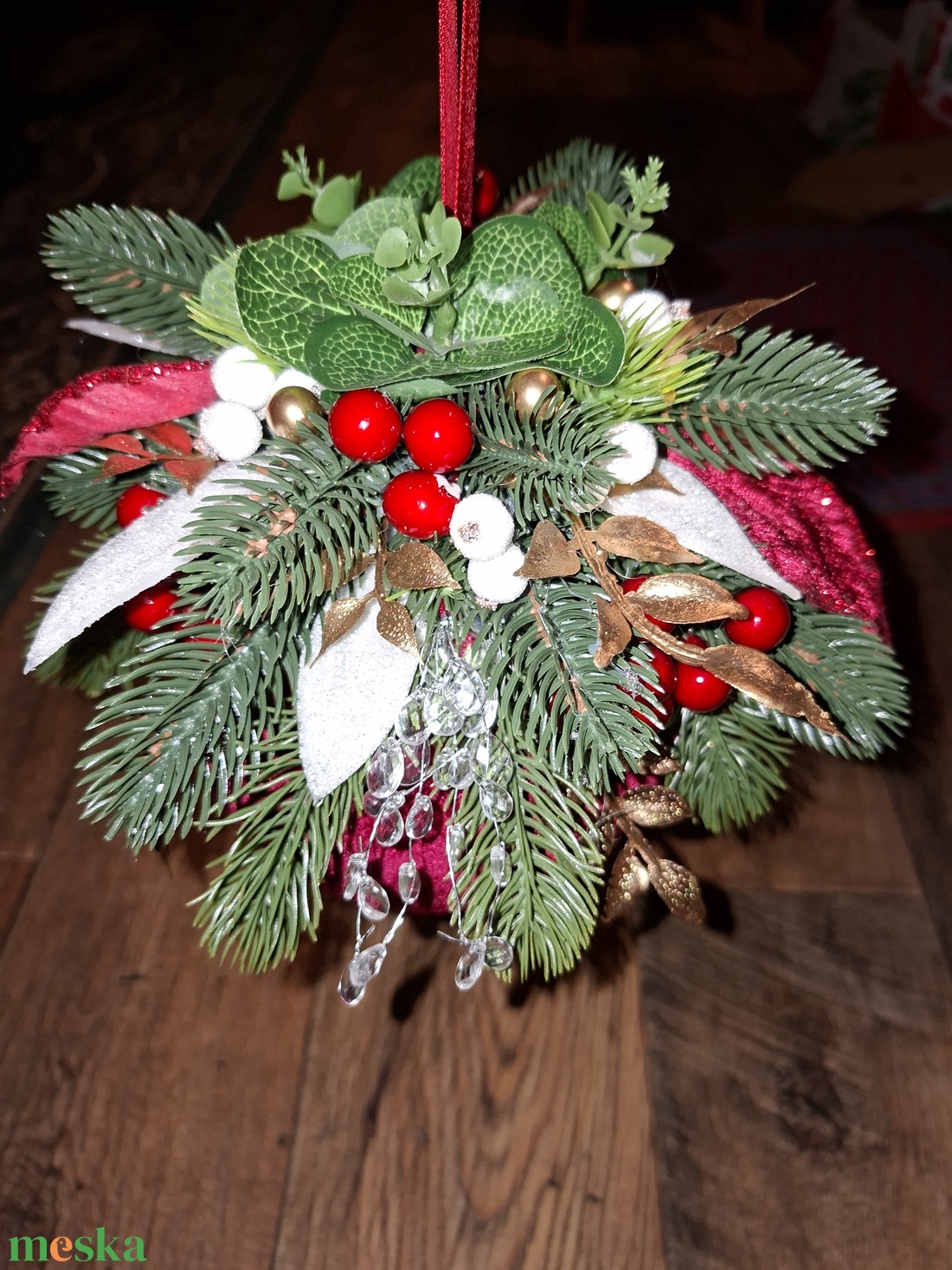 Nagyméretű, gazdagon díszített bordó bársony függődísz - karácsony - karácsonyi lakásdekoráció - karácsonyi lakásdíszek - Meska.hu Nagyméretű, gazdagon díszített bordó bársony függődísz - karácsony - karácsonyi lakásdekoráció - karácsonyi lakásdíszek - Meska.hu
