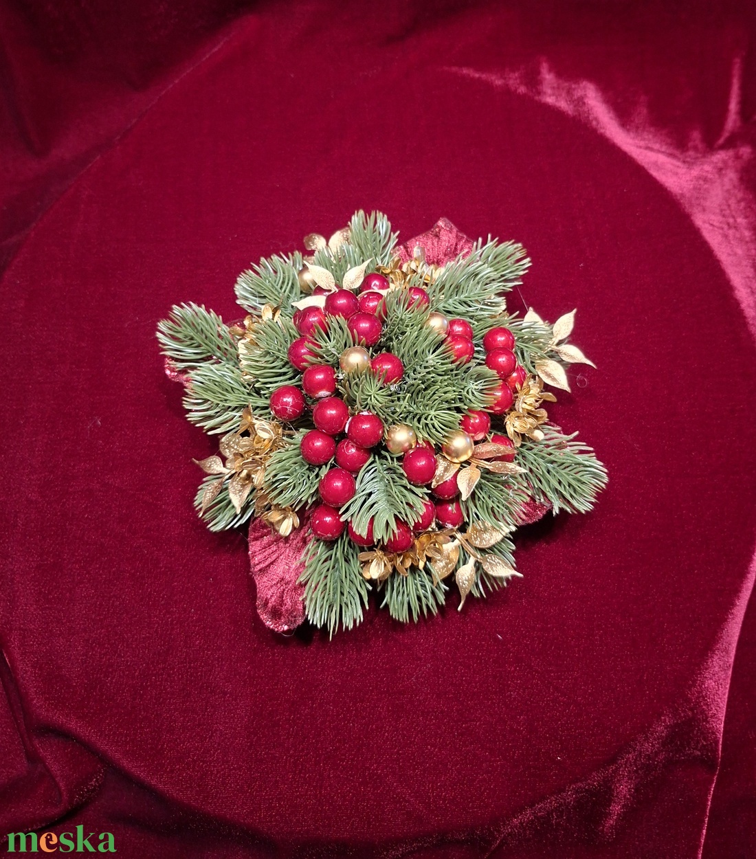 Porcelán tálba készített karácsonyi dekoráció - karácsony - adventi díszek - adventi asztaldísz - Meska.hu