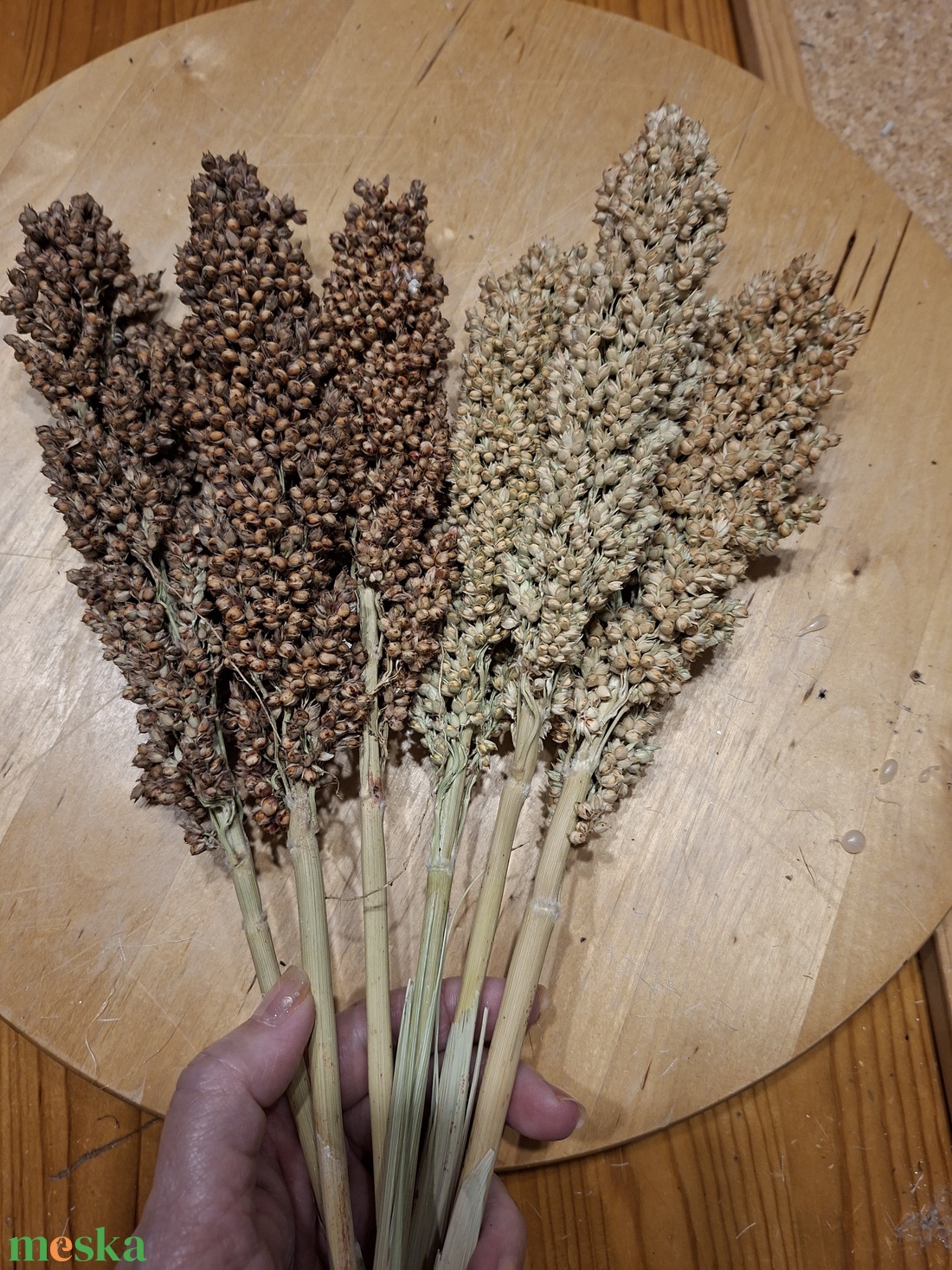 Szárított köles díszítőelem 10 szál egy csomagban  - diy (csináld magad) - egységcsomag - Meska.hu