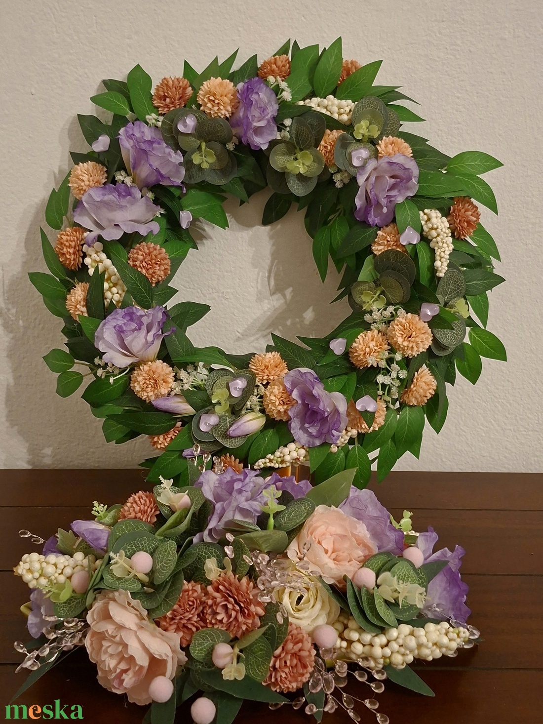 2 darab, elegáns, gazdagon díszített kopogtató és asztali dekoráció - otthon & életmód - dekoráció - asztal és polc dekoráció - asztaldísz - Meska.hu